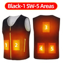 10 Areas Heated Vest Men Women USB Electric Self Heating Vest