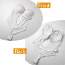 Backless Deep V Neck Thong Bodysuit Bra - Invisible Shaper Push Up & Waist Trainer