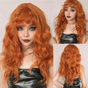 Blonde Wavy Synthetic Hair Wig with Bangs - Natural Beauty and Comfort  ourlum.com LC6056-1  