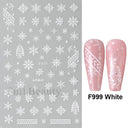 Winter Snowflake Nail Art Stickers for Holiday Glam Designs