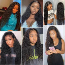 Luxe Deep Wave Brazilian Curly Remy Hair Lace Front Wig