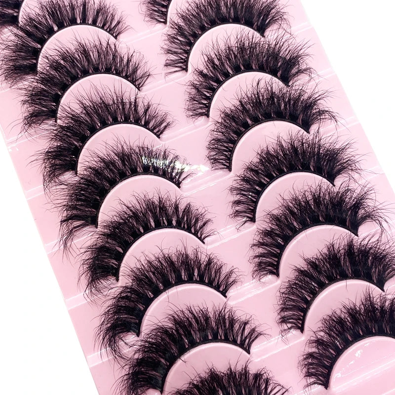 HBZGTLAD New 10 Pairs Natural False Eyelashes Fake Lashes Long Makeup 3d Mink Lashes Extension Eyelash Mink Eyelashes for Beauty  ourlum.com   