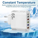 5-Port USB Wall Charger with PD Fast Charging for  iPhone 13 Samsung - QC 3.0 Plug Adapter  ourlum.com   