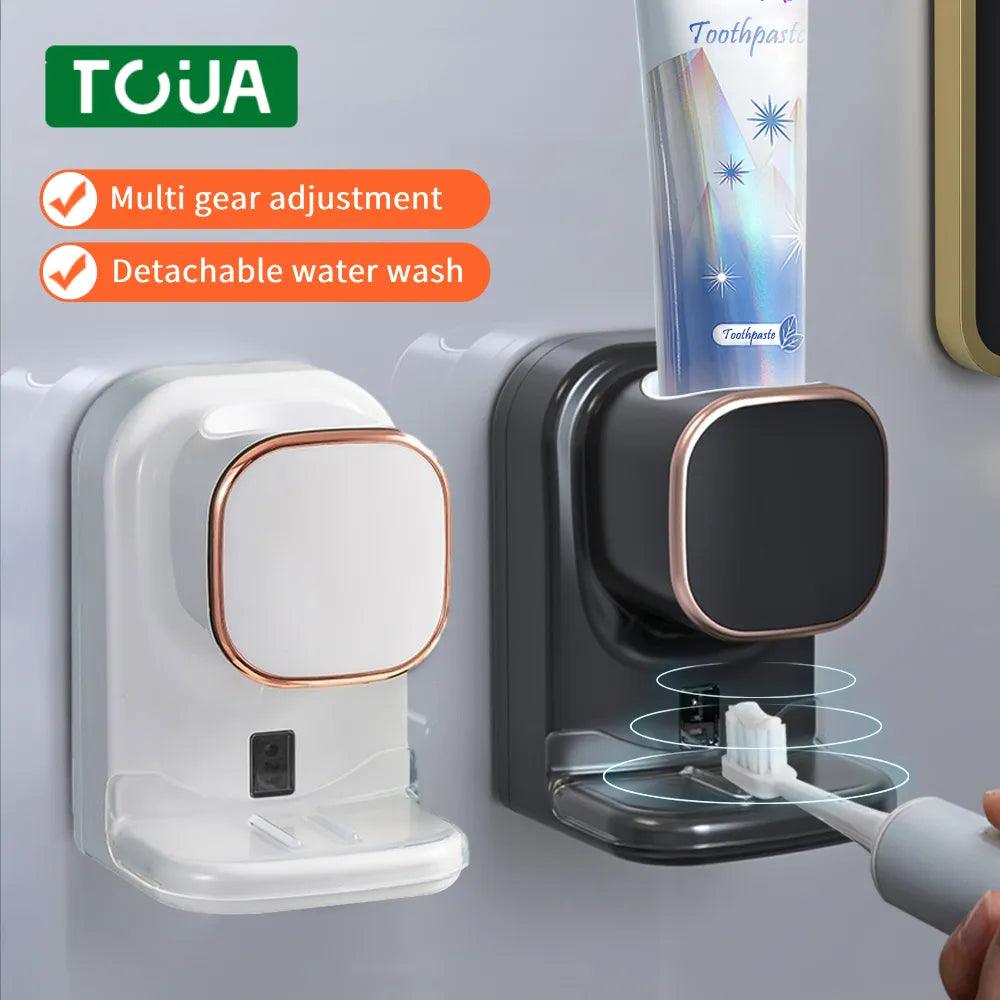 Smart Toothpaste Dispenser with Touch-Free Operation and HD Display - USB Rechargeable Dental Hygiene Essential  ourlum.com   