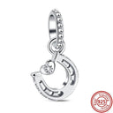 Crown Flowers Heart Silver Bead Charm Elegant Pandora Accessory