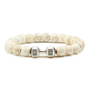 Fitness Charm Bracelet Set: Stylish Natural Stone Beads