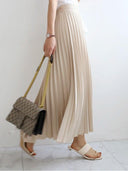 Luxury Pleated Skirt for Women: Sophisticated High Waist Fashion