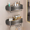 Vacuum Suction Cup Bathroom Shelf Wall Mounted Aluminum Organizer