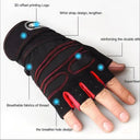 Fitness Half Finger Gloves Men And Women Wrist Guard Set