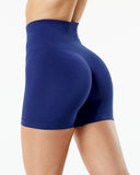 High Waist Scrunch Butt Seamless Yoga Shorts for Women - Push Up Athletic Gym Workout Bottoms