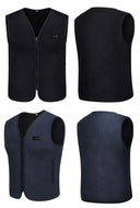 10 Areas Heated Vest Men Women USB Electric Self Heating Vest