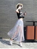 Summer Bohemian Lace Maxi Skirt Elegant Stylish Women's Wear