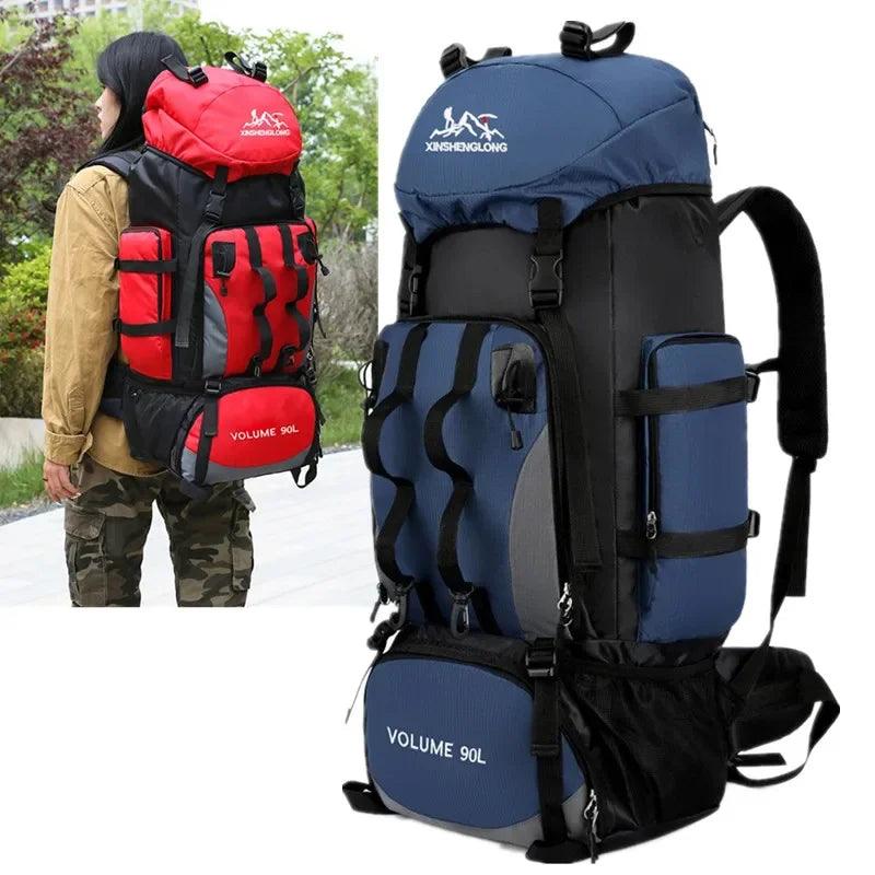 90L Waterproof Hiking Camping Backpack Trekking Bag Rucksack Large Capacity Travel Outdoor Sports Bags Camping Equipments