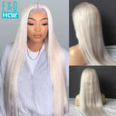 Lace Front Platinum Blonde Human Hair Wig for Women