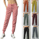 Sweatpants Fabric Drawstring Running Sport Joggers Women