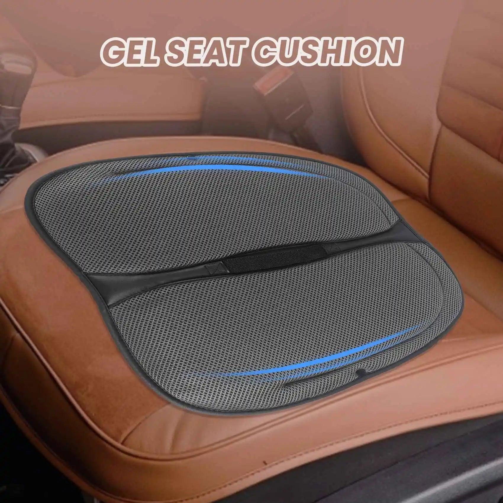 Cooling Gel Memory Foam Car Seat Cushion for Tailbone Pain Relief and Comfort in Office and Travel