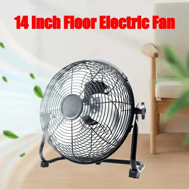 14-Inch Brushless Motor Floor Fan for Bosch, DeWalt, Makita & More - Powerful Cooling Solution