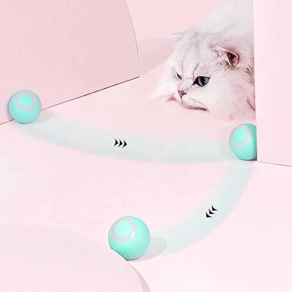 Interactive Electric Cat Toy - Self-Rolling Balls For Fun Training  ourlum.com   