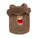 Cozy Fleece Dog Hoodie for French Bulldogs & Pugs  ourlum.com Brown S 