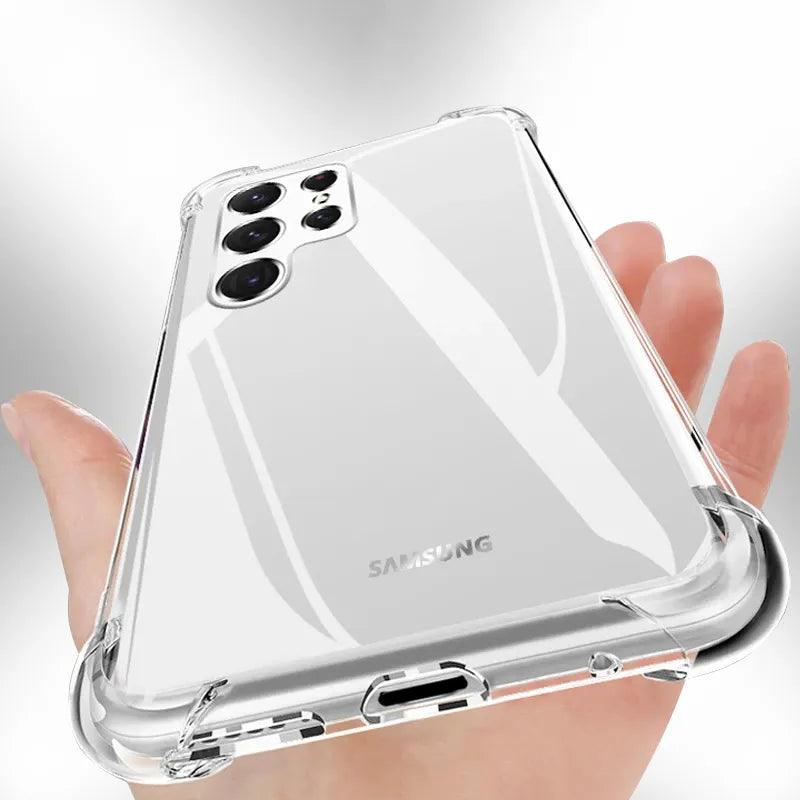 Crystal Clear Shockproof Silicone Phone Case for Samsung Galaxy S22 S23 Ultra S21 S20 Fe S10 Plus A52 A52S A51 A53 A72 A71 A32 A12  ourlum.com For Samsung S10  
