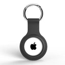 Apple Airtags Liquid Silicone Protective Shell with Keychain - Stylish Tracker Cover  ourlum.com black  