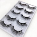 New Full 5 Pairs one box 3D Mink Hair False Eyelashes Natural Thick Long Eye Lashes Wispy Makeup Beauty Extension Tools H13  ourlum.com 5Pairs3dh-19  