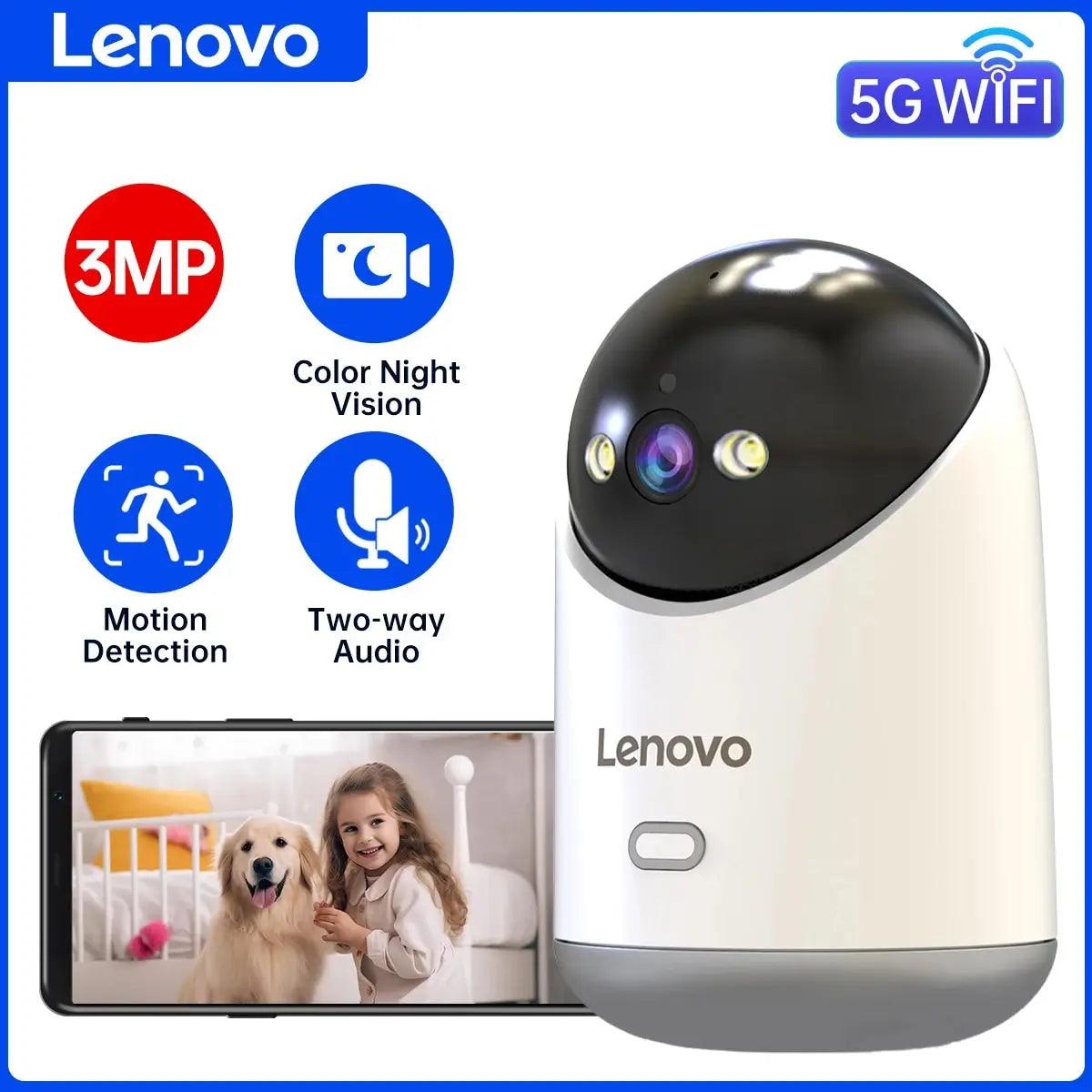 Lenovo WiFi PTZ IP Camera: Night Vision Home Security Kit  ourlum.com US Plug  