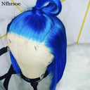 Dark Blue Brazilian Human Hair Lace Front Bob Wig 13x4 HD