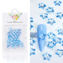 4.5g Acrylic Flower Nail Art Decoration Mixed Size White Rhinestones Silver Gem Manicure Tool Accessories For DIY Nail Design  ourlum.com 30K-BTWJX05  