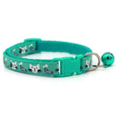 Colorful Cats Pattern Bell Collar: Stylish and Safe Pet Accessory  ourlum.com PURPLE  