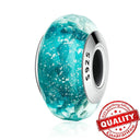 Colorful Heart Murano Glass Charm - Sterling Silver Pandora Jewelry Piece  ourlum.com LLZ008-GN  