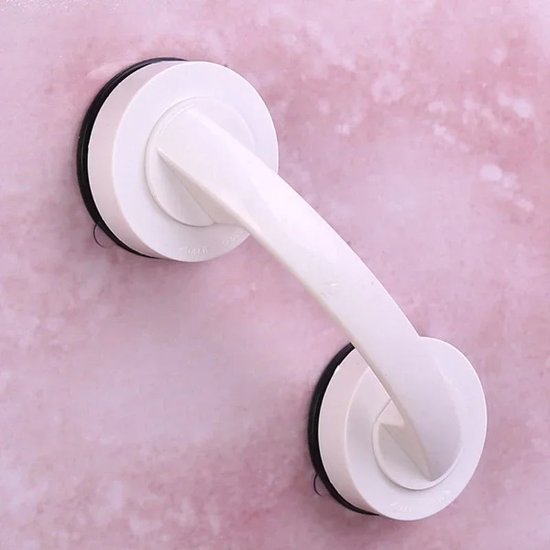 Anti-slip Handrail No Drilling Shower Handle Offers Safe Grip with Suction Cup for Safety Grab in Bathroom Bathtub Glass Door