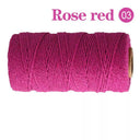 Cotton Macrame Cord Rope Twine String Crafts DIY Bohemia Wedding Decor  ourlum.com SLQ 03 Rose red  