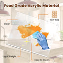 Acrylic Anti-slip Transparent Cutting Board with Lip for Kitchen