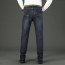 2025 Fashion Classic Blue Black Denim Trousers Men's Jeans