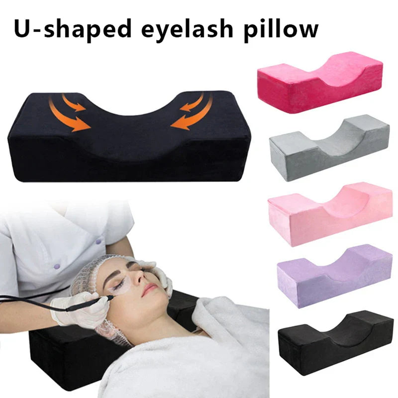 Lash Pillow Neck Support Eyelash Soft Pillow Grafting Eyelashes Memory Foam Eyelash Extension Pillow With Pocket Makeup Salon  ourlum.com   