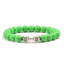 Fitness Charm Bracelet Set: Stylish Natural Stone Beads