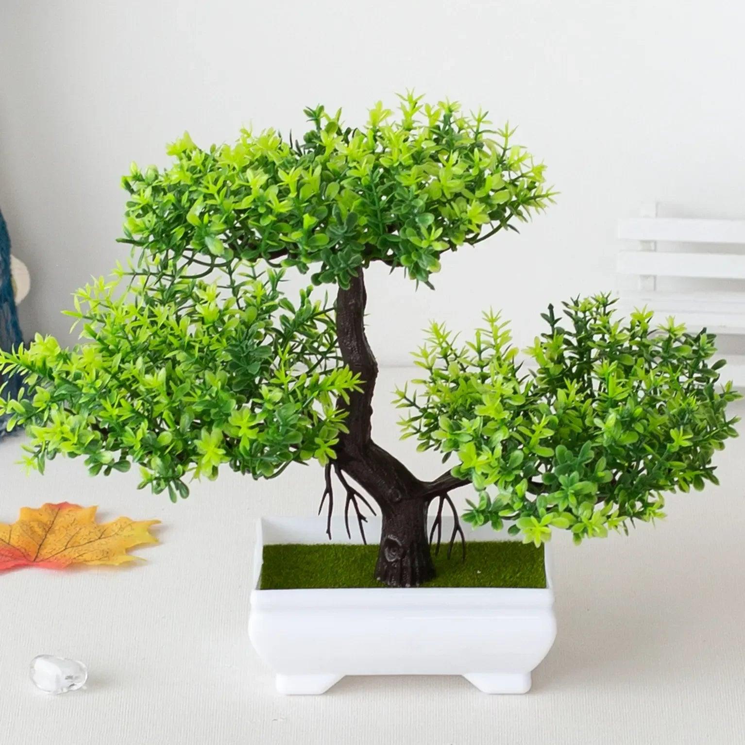 Artificial Plant Bonsai: Lifelike Decoration for Home, Office & Hotel  ourlum.com green A  