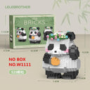 Kawaii Panda Micro Building Block Animals Toy: Creative DIY Assembled Bricks, Christmas Gift  ourlum.com W1111(Easy version)  