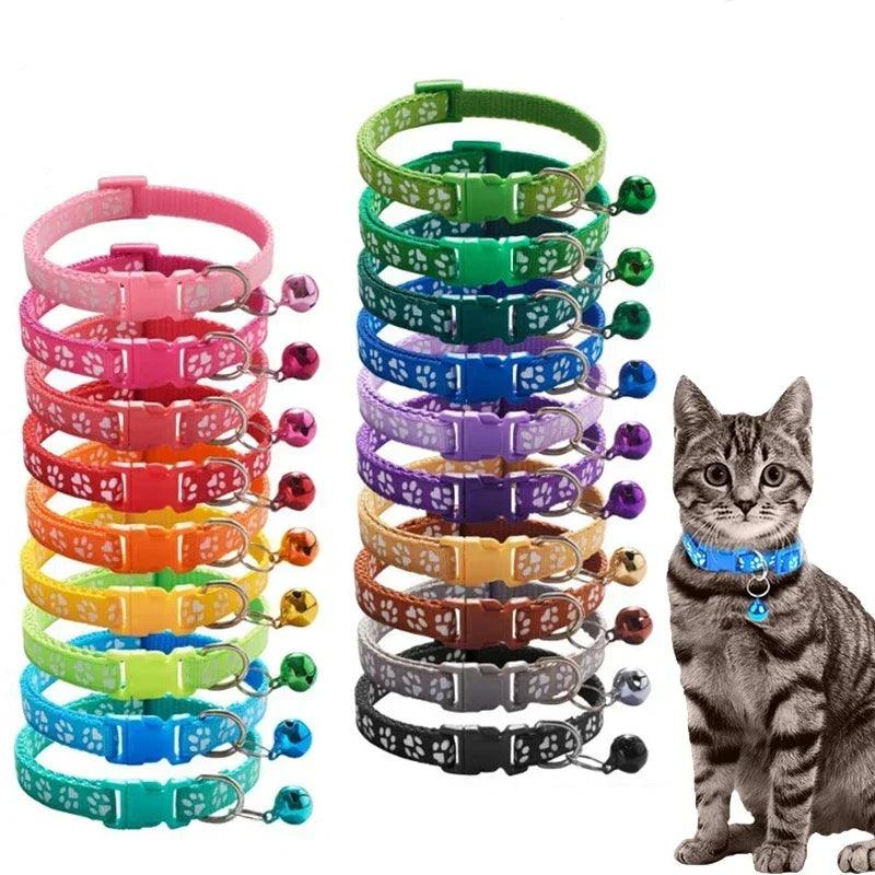 Colorful Cartoon Pet Collar with Bell - Adjustable Safety Necklace  ourlum.com   