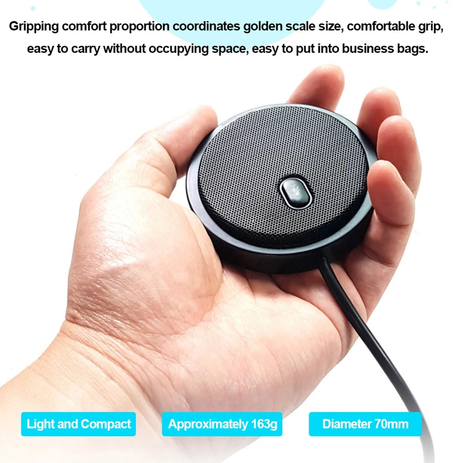 UM02 USB Omni-directional Condenser Microphone Mic for Meeting Business Conference Computer Laptop Voice Chat Video Games Live  ourlum.com   