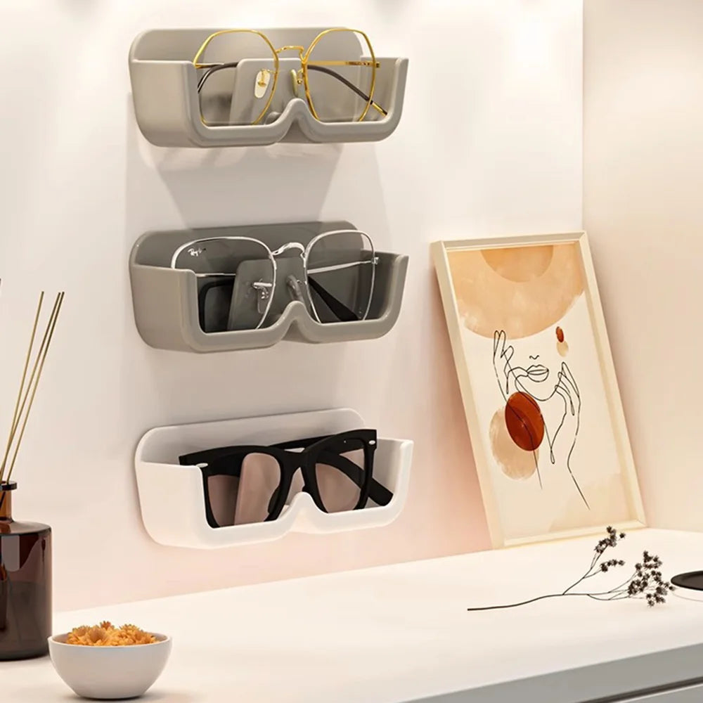 Wall-Mounted Glasses Organizer with Secure Holder - Easy Installation & Space-Saving Eyewear Storage  ourlum.com   
