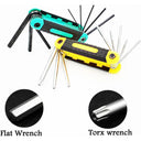 8 In 1 Folding Hex Wrench Metal Metric Allen Wrench Set