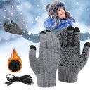 USB Heated Touchscreen Gloves for Winter Sports Activities