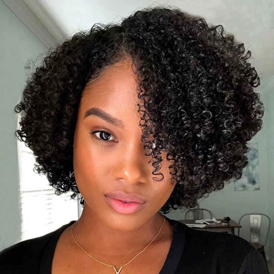 Brazilian Curly Pixie Cut Bob Wig for Stylish Women