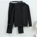 Men Cotton Printed Tracksuit 2PCS Set Hoodies Pants Casual