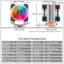 IWONGOU RGB CPU Cooler for Intel/AMD High-Performance Fan