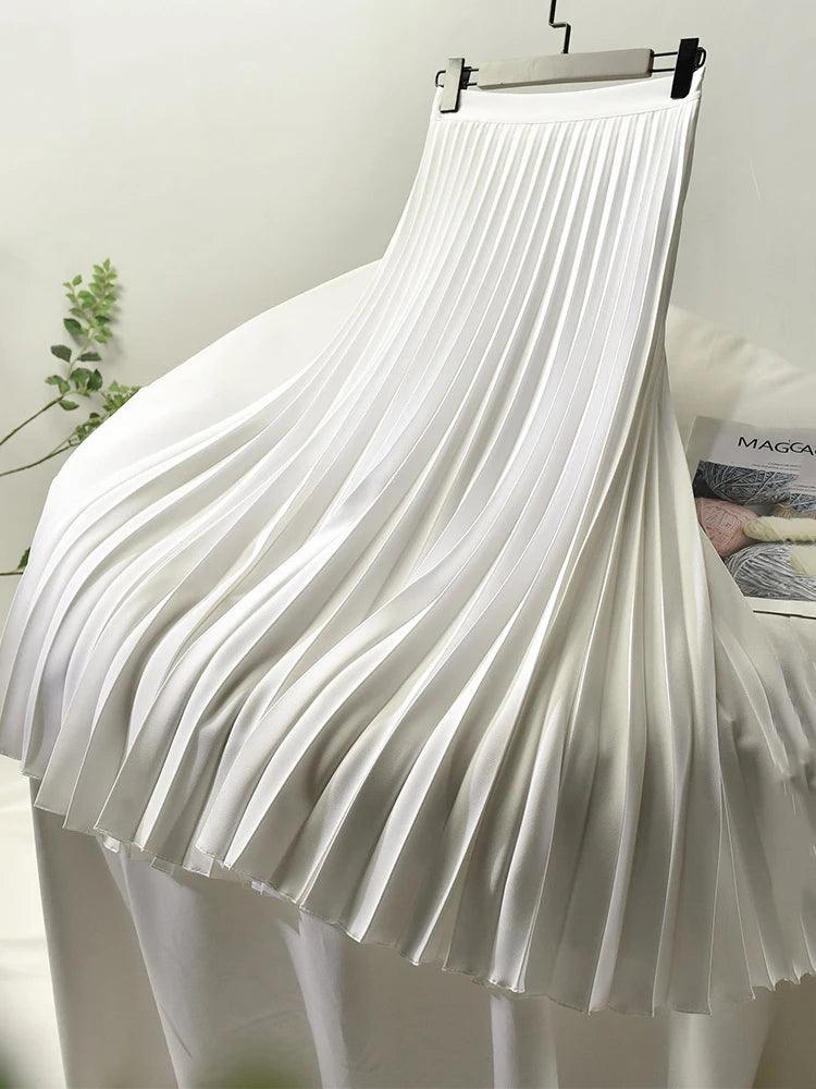 Luxury Pleated Skirt for Women: High Waist Elegant Fashion Statement  ourlum.com   