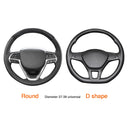 Black Automobile Steering Wheel Cover Dynamic Fiber Leather