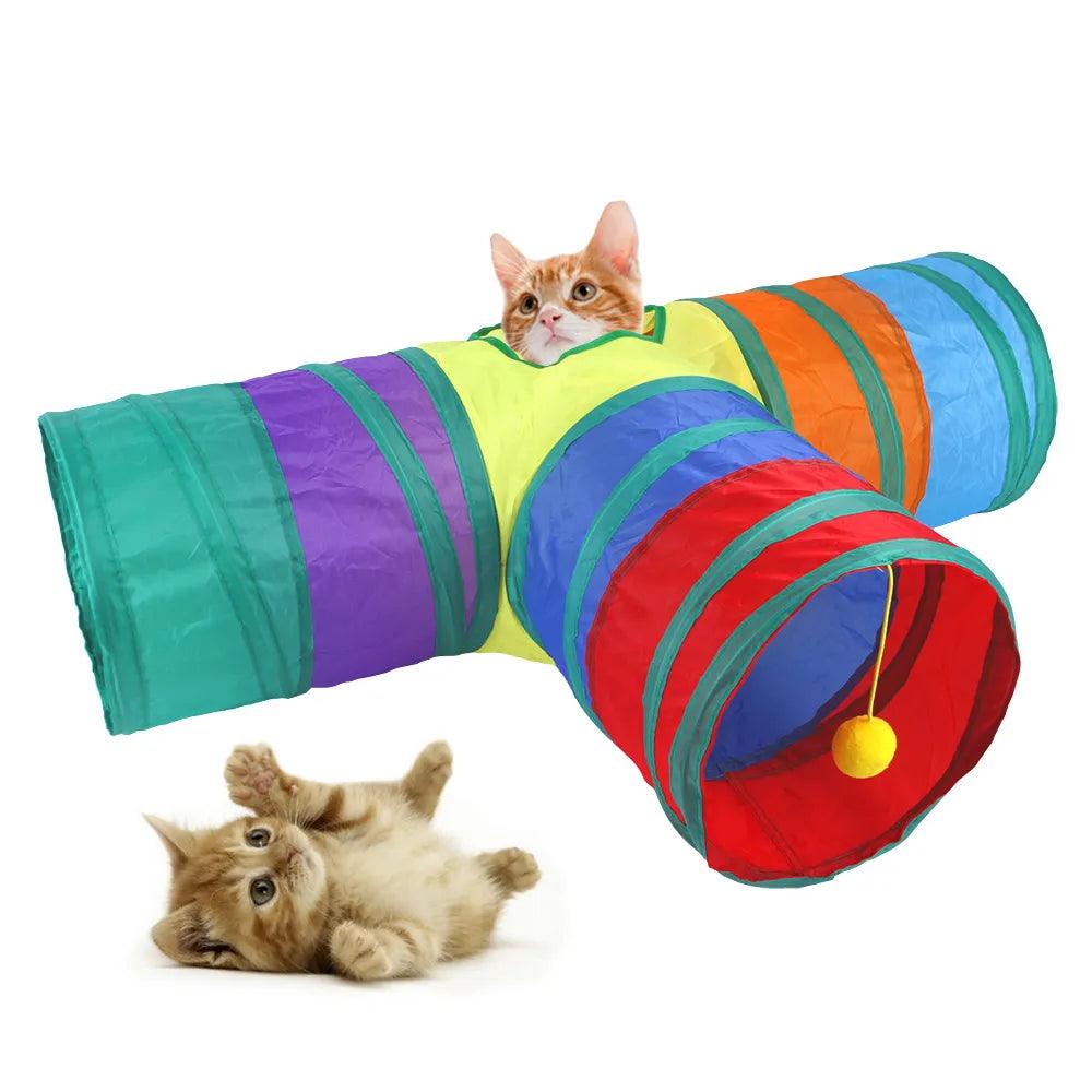 Interactive Cat Tunnel Toy: Engage, Train, & Entertain Pets for Hours  ourlum.com   